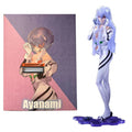 22CM Anime Evangelion Shin Gekijouban Ayanami Rei Figur, austauschbarer Kopf, Alter Kampfanzug, stehendes Modell, Spielzeug, Actionfigur
