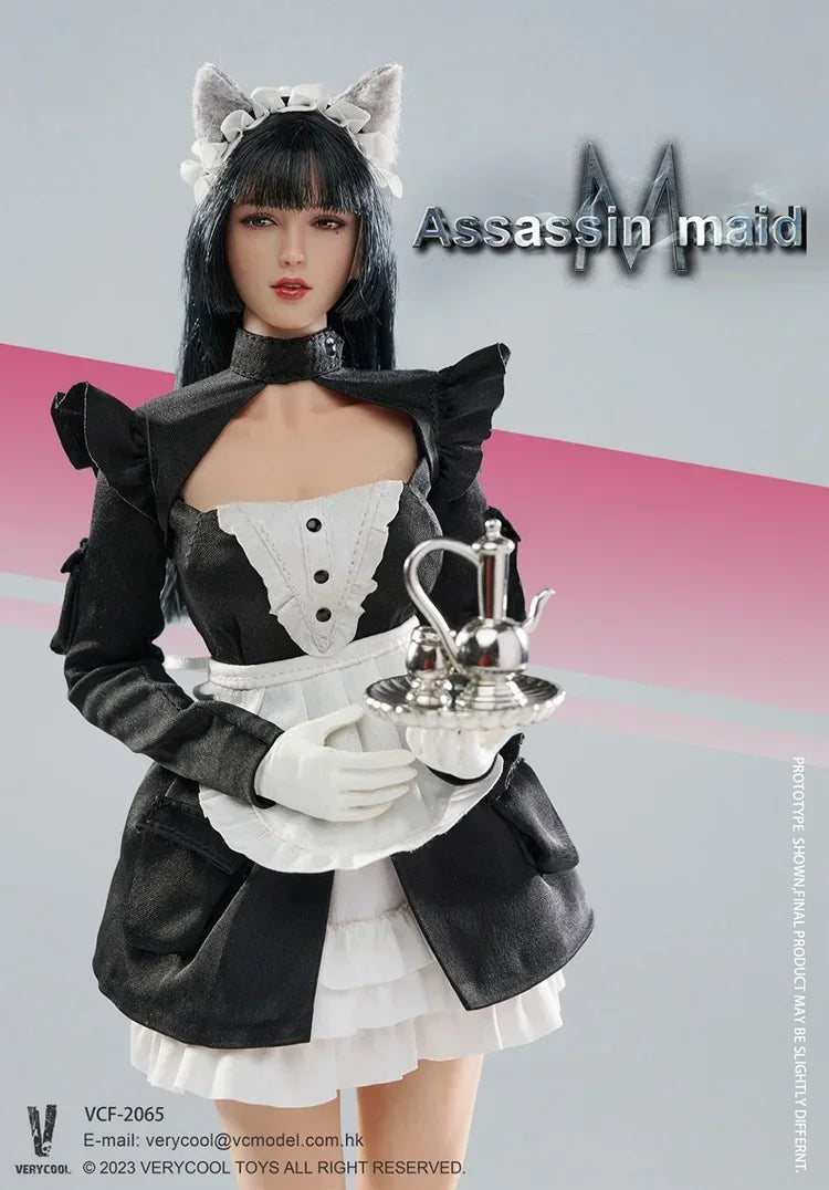 In Stock VERYCOOL VCF-2065 1/6 Cat Girl Role-playing Assassin Series Assassination Maid - Miqier Full Set 12in Action Figure