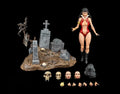 Frazetta Girls Studio Vampire Queen Vampirella 16cm bewegliche Actionfigur Schädelkopf-Skulptur austauschbares Gesicht Haar Modell Spielzeug