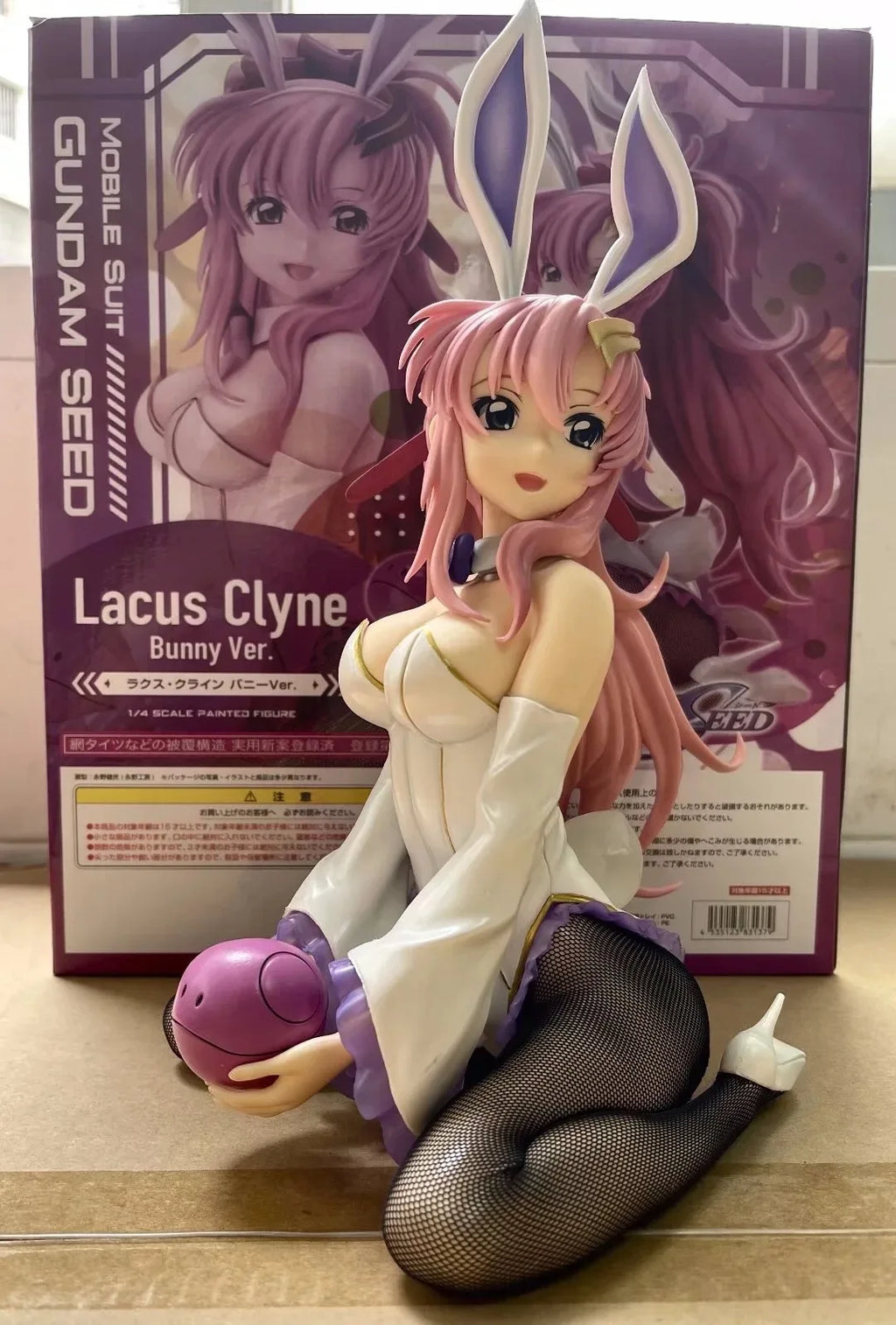 29cm Freeing Mobile Suit Lacus Clyne Bunny Girl B-Style Scale Anime Beautiful Girl Statue Pvc Action Figure Model Toy Doll Gift