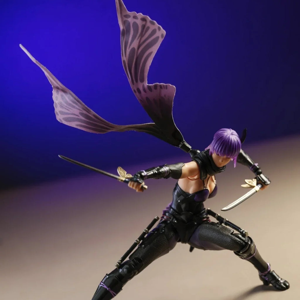 NINJA GAIDEN Shf Anime Handmade clothes Ayane Piling is installed on the cloak Built In Iron Wire Is Suitable for 1/12 Toy