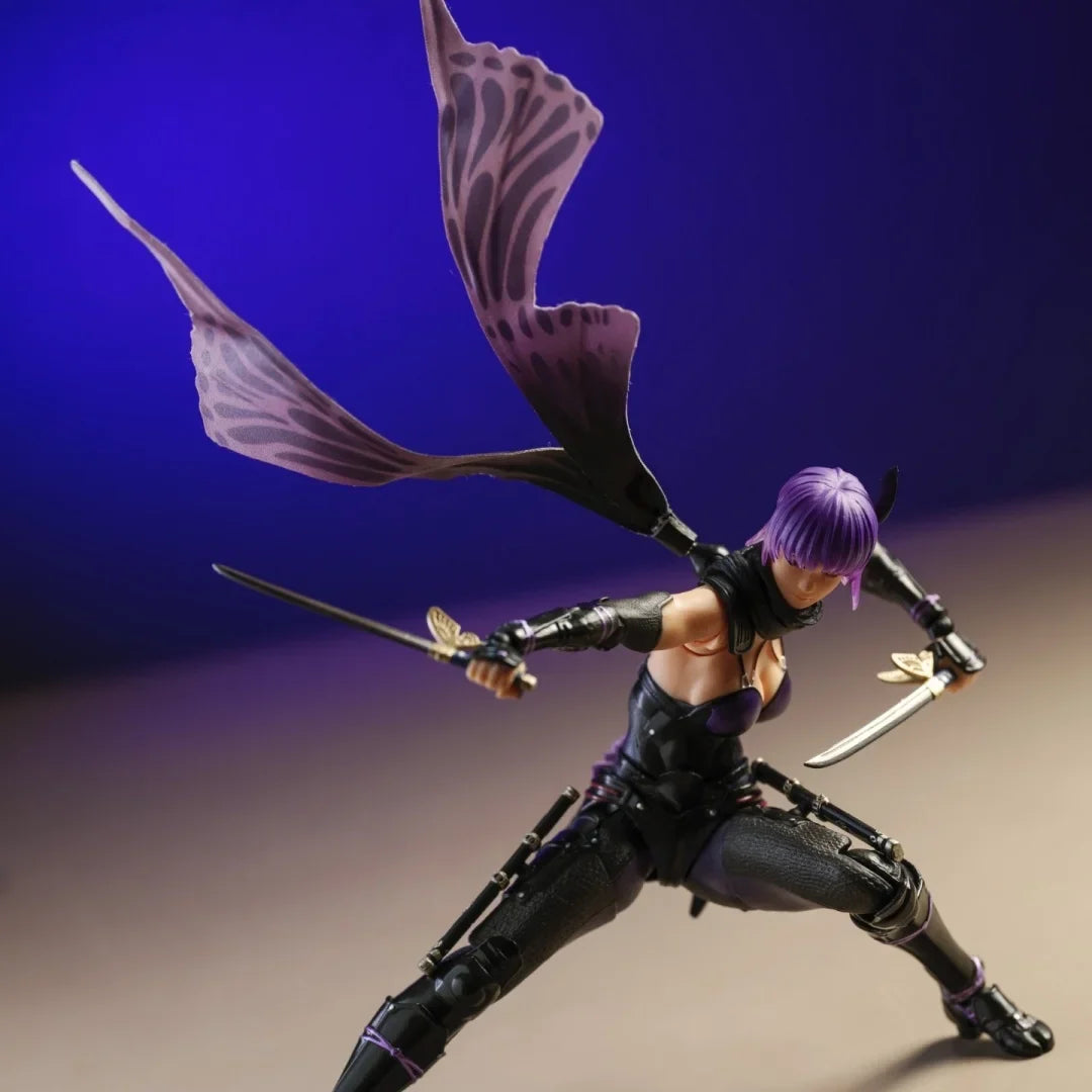 NINJA GAIDEN Shf Anime Handmade clothes Ayane Piling is installed on the cloak Built In Iron Wire Is Suitable for 1/12 Toy