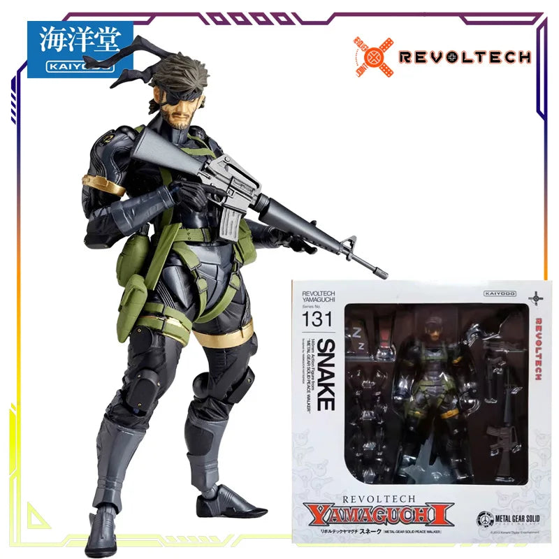 Kaiyodo Original Revoltech Metal Gear Solid Mobile Series SNAKE  Action Figure Model Toys Movable Model Ornaments Gifts for Boys