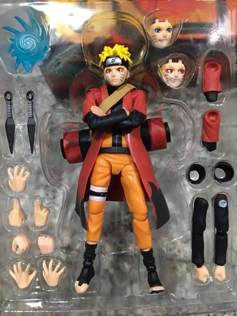 SHF Naruto Movable Naruto Sasuke Kakashi Uchiha Itachi Handmade Model Toy Doll naruto figure joytoy 1 18