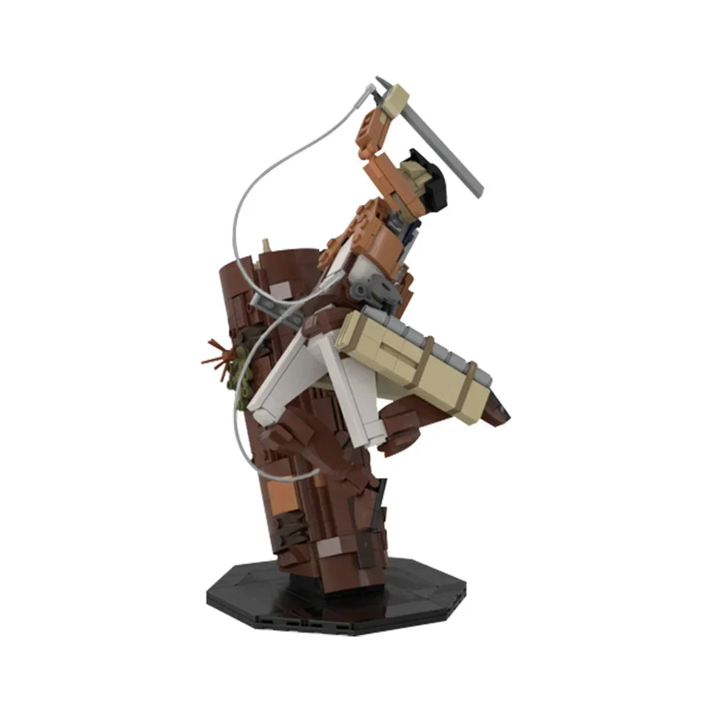 Gobricks MOC Attack on Titan Action Figure Levi Ackerman Bricks Model Attack on Titan Movie Levi Ackerman Building Blocks