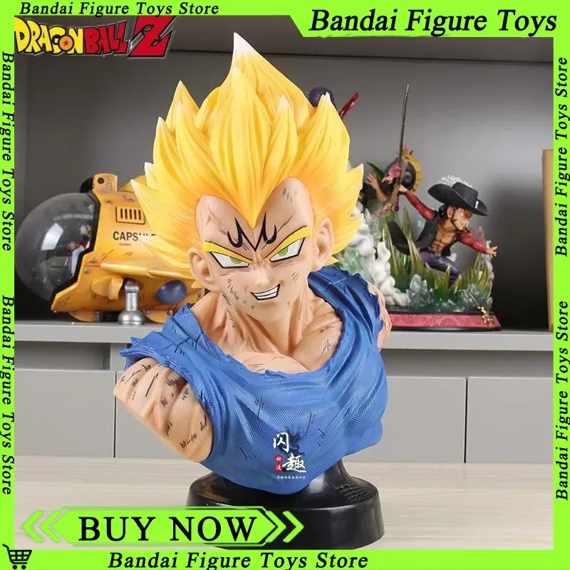 37CM Dragon Ball Z Anime Figure Demonized Vegeta Half Bust Super Saiyan Pvc Model Decoration Ornaments Collection Kids Gift Toys