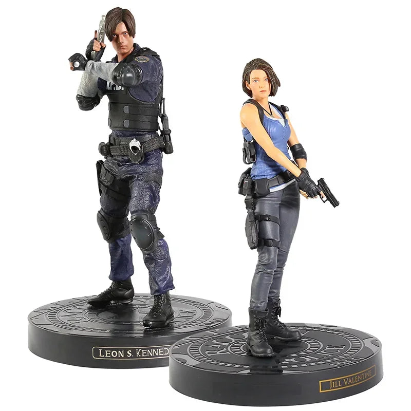Biohazard RE Leon S. Kennedy / Jill Valentine Figure Figuine Model Statue Decoration PVC Toy