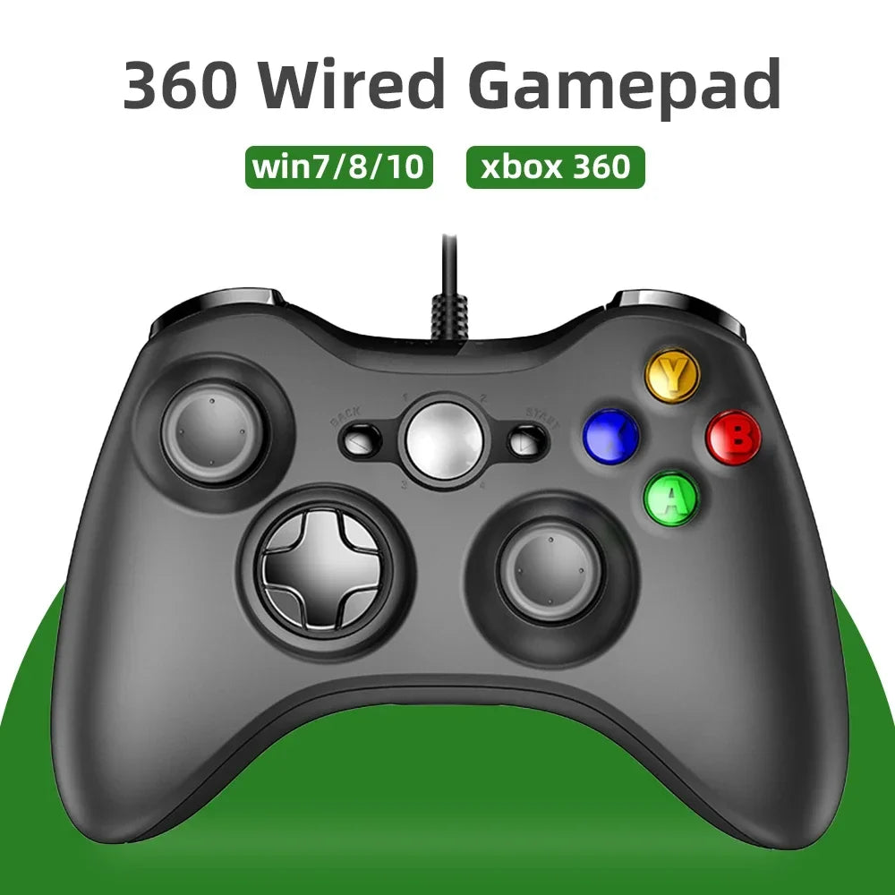 USB Wired Game Controller For Xbox 360 Dual-Vibration TurboConsole Joypad Win 7/8/10 PC Joystick Controle Mando Gamepad