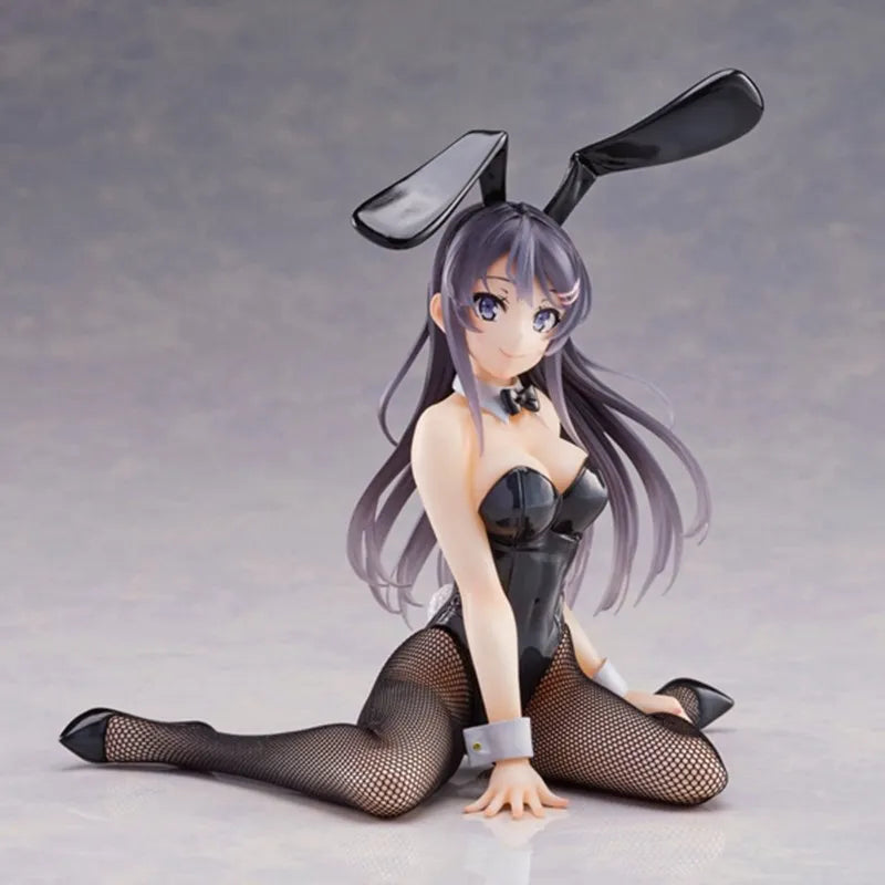 Anime Figure Sakurajima Mai Black Silk Sexy Bunny Girl PVC Detachable Adult Series Peripheral Collection Display Gift
