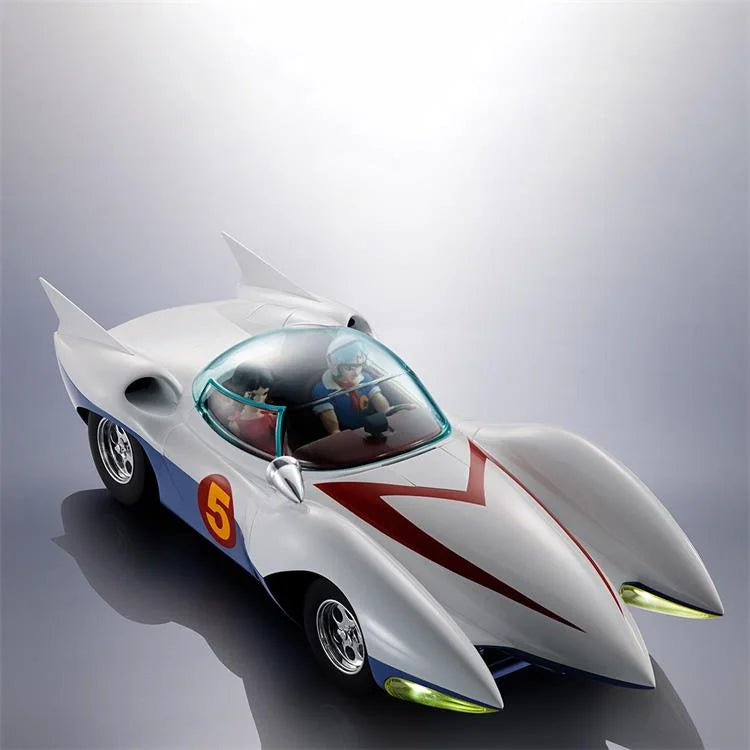 Original Bandai In Stock Speed Racer Mach5 Go.Go.Go Alloy Chogokin Ornaments Animation Character Model Toy Collection Gifts