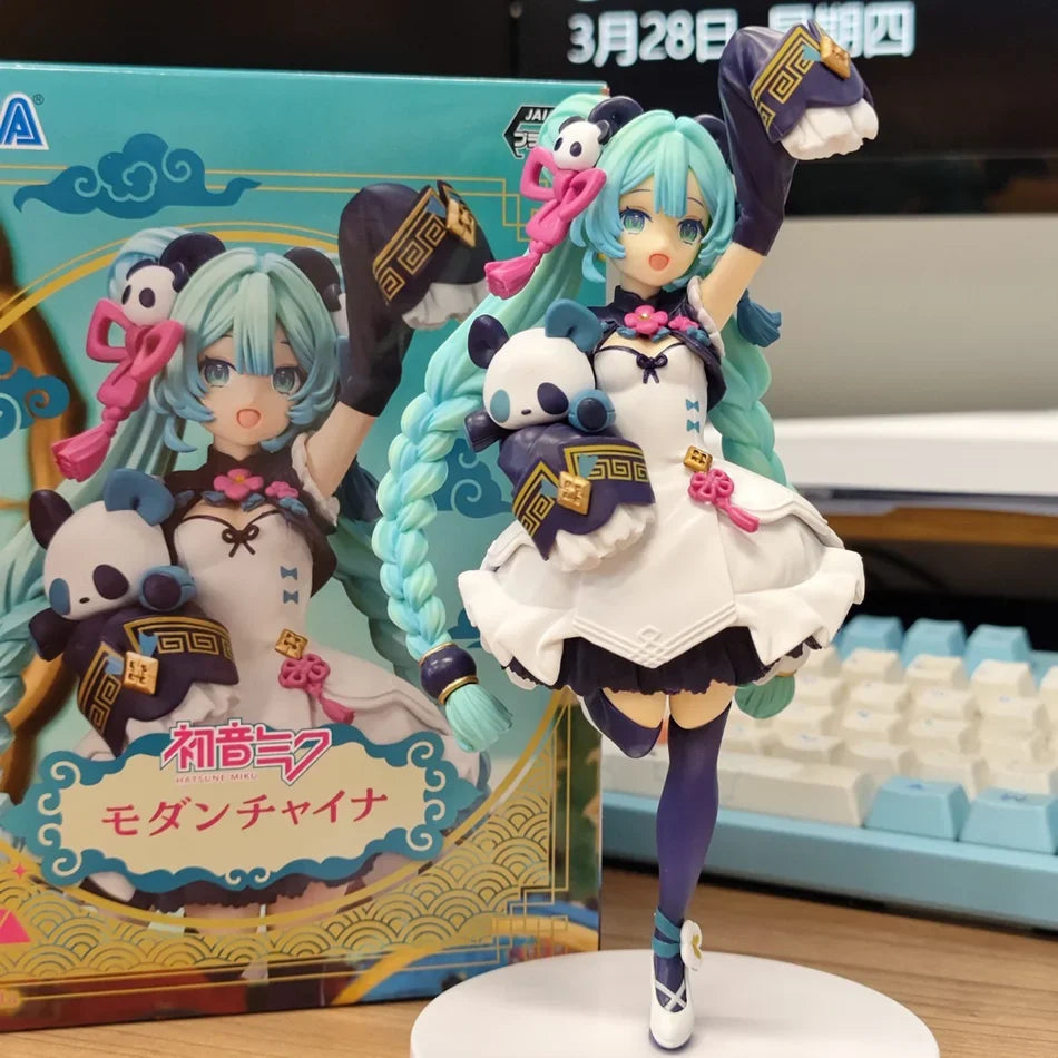 Hot 18CM Anime Hatsune Miku Neo Tokyo Series Kimono Figure Anime Peripheral Collectible Models Decorations Children Kawaii Gift