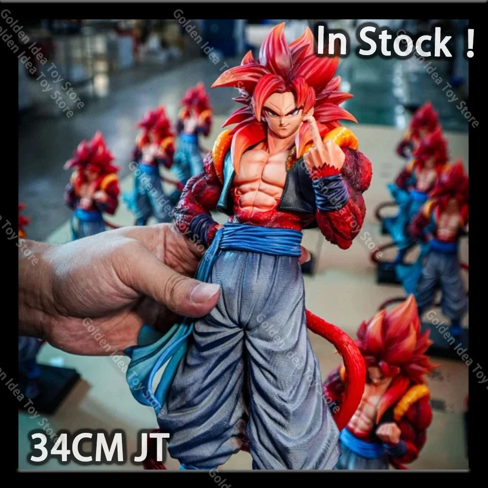 In Stock 30cm JT Dragon Ball Ssj4 Gogeta Figure Super Saiyan 4 Gogeta Anime Figure Collection Pvc Model Statue Toys Gifts