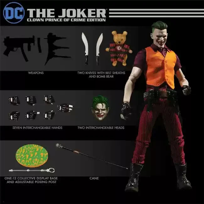 1:12 16cm Dc Comics Joker Scale Articulated Action Figure Collectible Model Superhero Desktop Display Birthday Gift for Fans