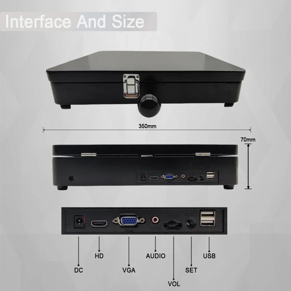 New 14-Inch Arcade Video Game Console  28645 in 1 Portable Folding Moonlight Treasure Box Pandora DX Box 720P HD