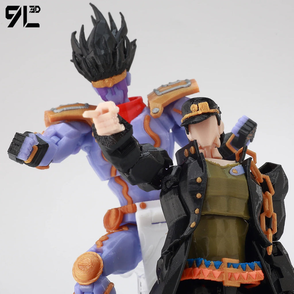 9L3D Lucky13 JoJo's Jotaro Kujo Action Figure Dummy13 with Star Platinum T13 Multi-Jointed 3D Printed Collectible Toys Titan13