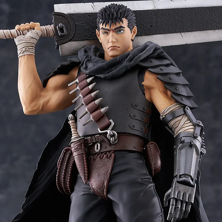 Original Good Smile POP UP PARADE Guts Black Swordsman L size Berserk Genuine Anime Figure Cartoon Collectible Model Doll Gift