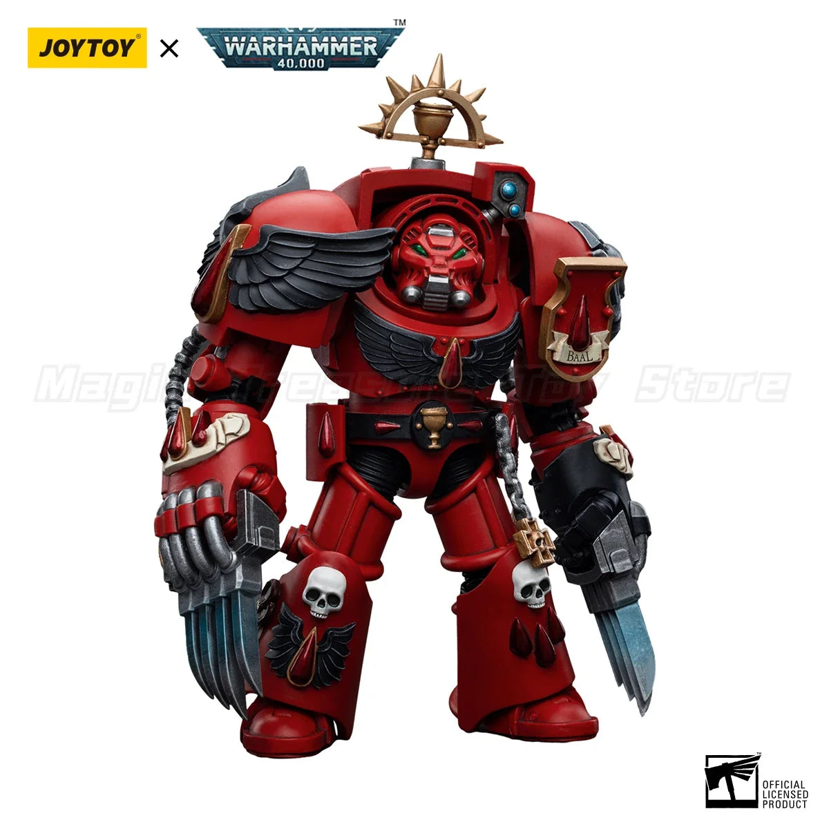 【In Stock】JOYTOY 1/18 Action Figure Warhammer 40K Blood Angels Assault Terminators Brother Tyborel Model Toy