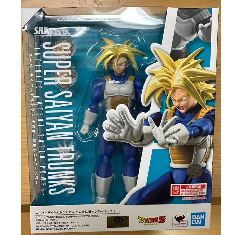 Bandai Genuine SHF Dragon Ball SUPER SAIYAN TRUNKS -INFINITE LATENT SUPER POWER- Anime Action Figure Model Toys Gift Children