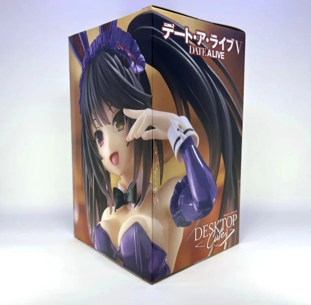 In Stock Taito Original Genuine Anime Date A Live IV Tokisaki Kurumi Desktop Cute Figure Bunny Ver Renewal 13cm Model Toy Figure