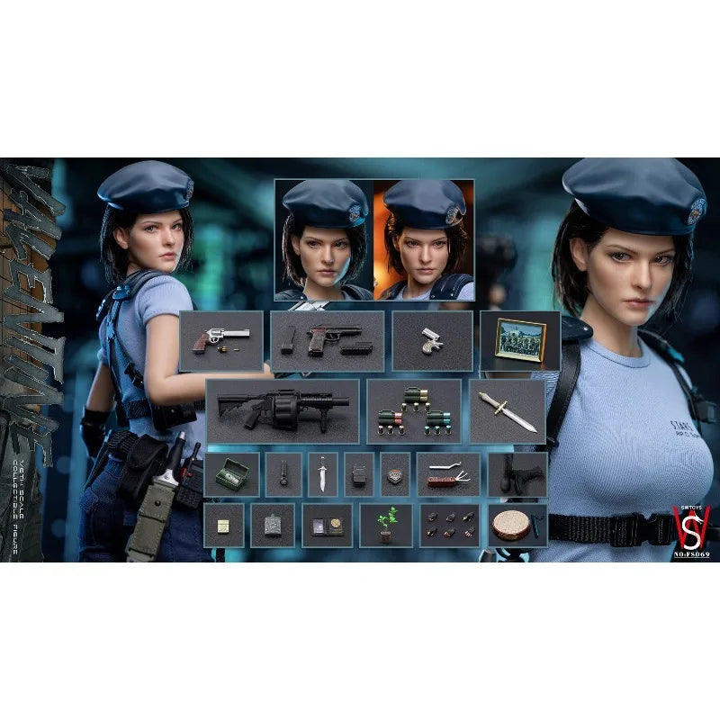 In Stock SWTOYS 1/6 Scale FS069 Resident Evil Jill Valentine Anime Action Figure Model Doll Toys Hobby Collectible