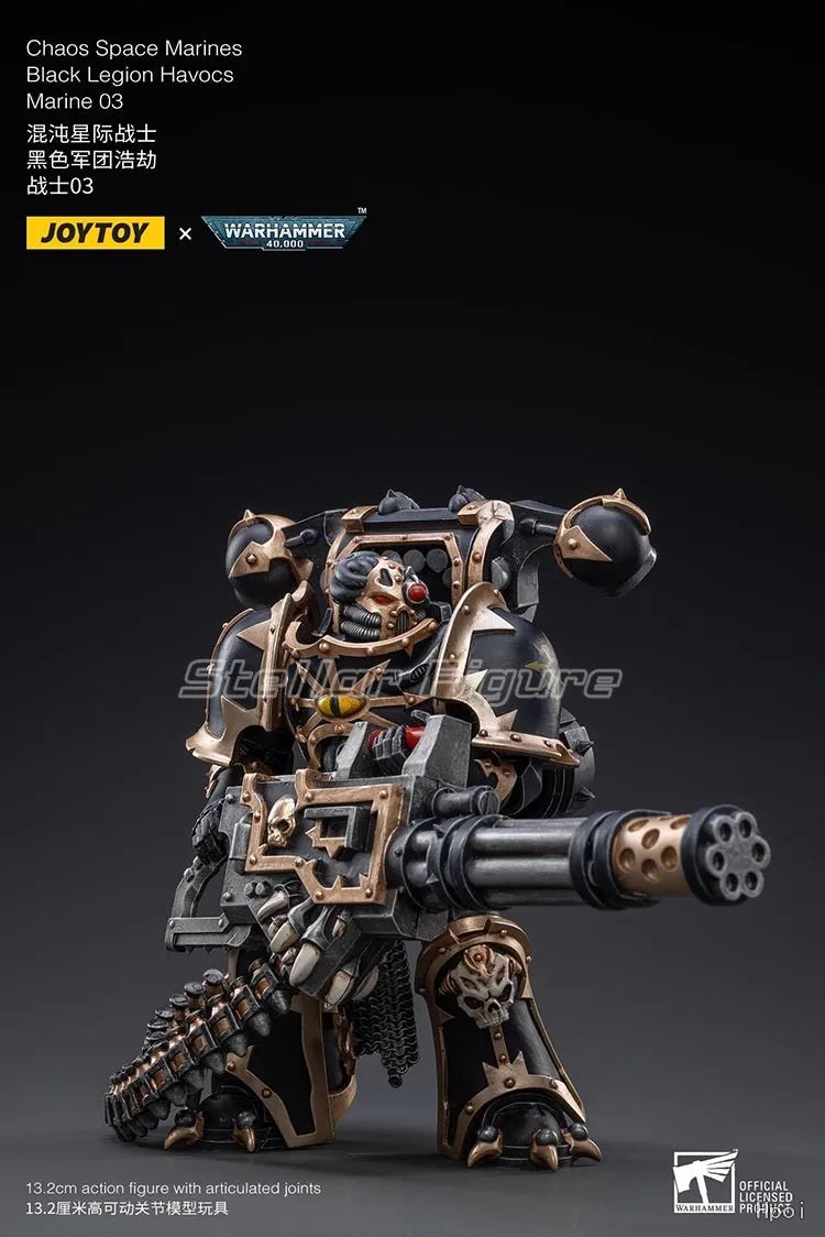 【SF】JOYTOY 1/18 Action Figure Chaos Space Marines Black Legion Havocs Marine 03 Model Toys Gifts Collection Ornaments
