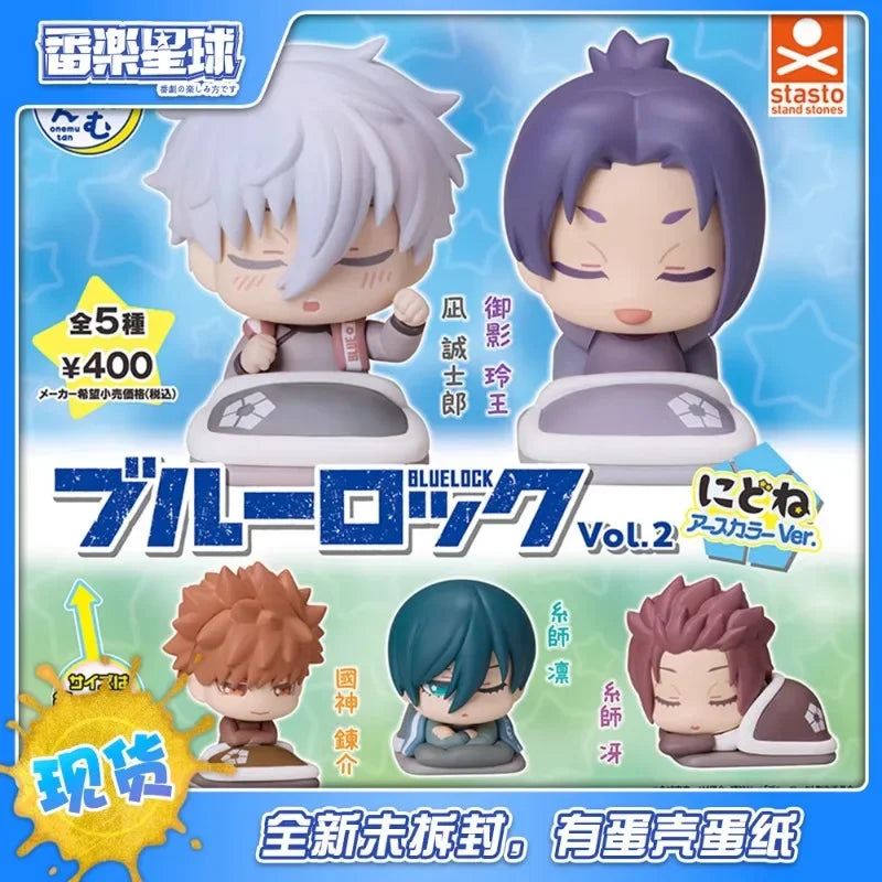 BLUE LOCK Sleeping Series Gashapon Toys Nagi Seishiro Reo Mikage Rensuke Kunigami Rin Itoshi Sae Itoshi Q Version Figure Toys