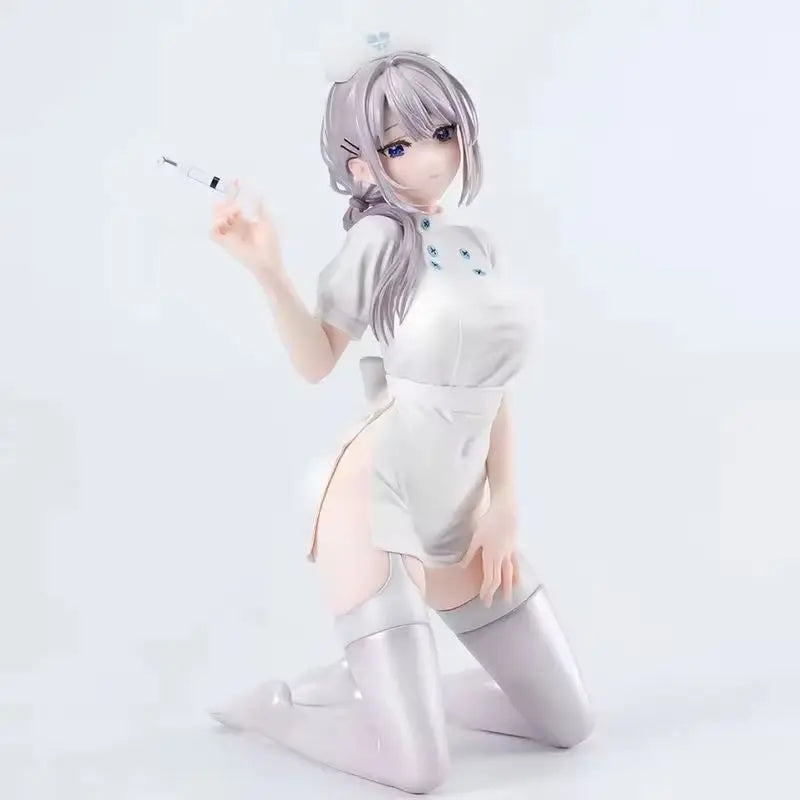Saotome Shino Nurse Ver. Kneeling Pose Anime Pvc Figure Collectible Statue Desktop Decoration GiftS