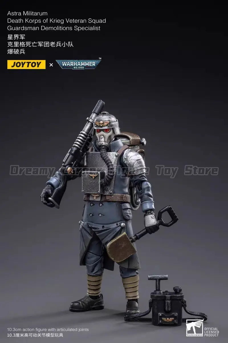 【In Stock】JOYTOY Warhammer 40K Astra Militarum Death Korps of Krieg Veteran Squad 3PCS 1/18 Action Figure Toys