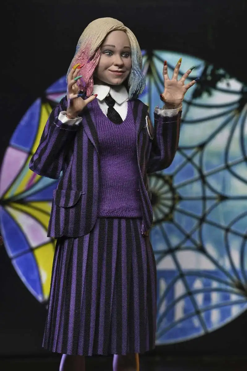 NECA 42420 Toys Wednesday Action Figures 2 Pack Wednesday Addams Nevermore Uniform And Enid 20 cm Action Figures Collection Doll