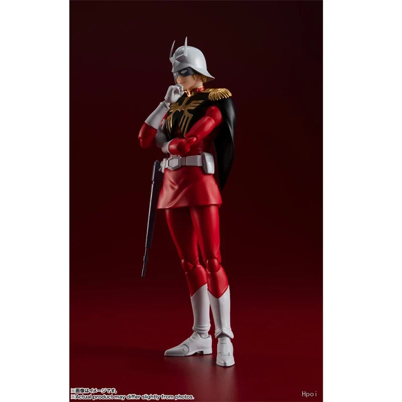 Genuine Brand New and Unopened Bandai Banpresto S.h.figuarts Mobile Suit Gundam Char Aznable Anime Action Figures Model 15.5Cm