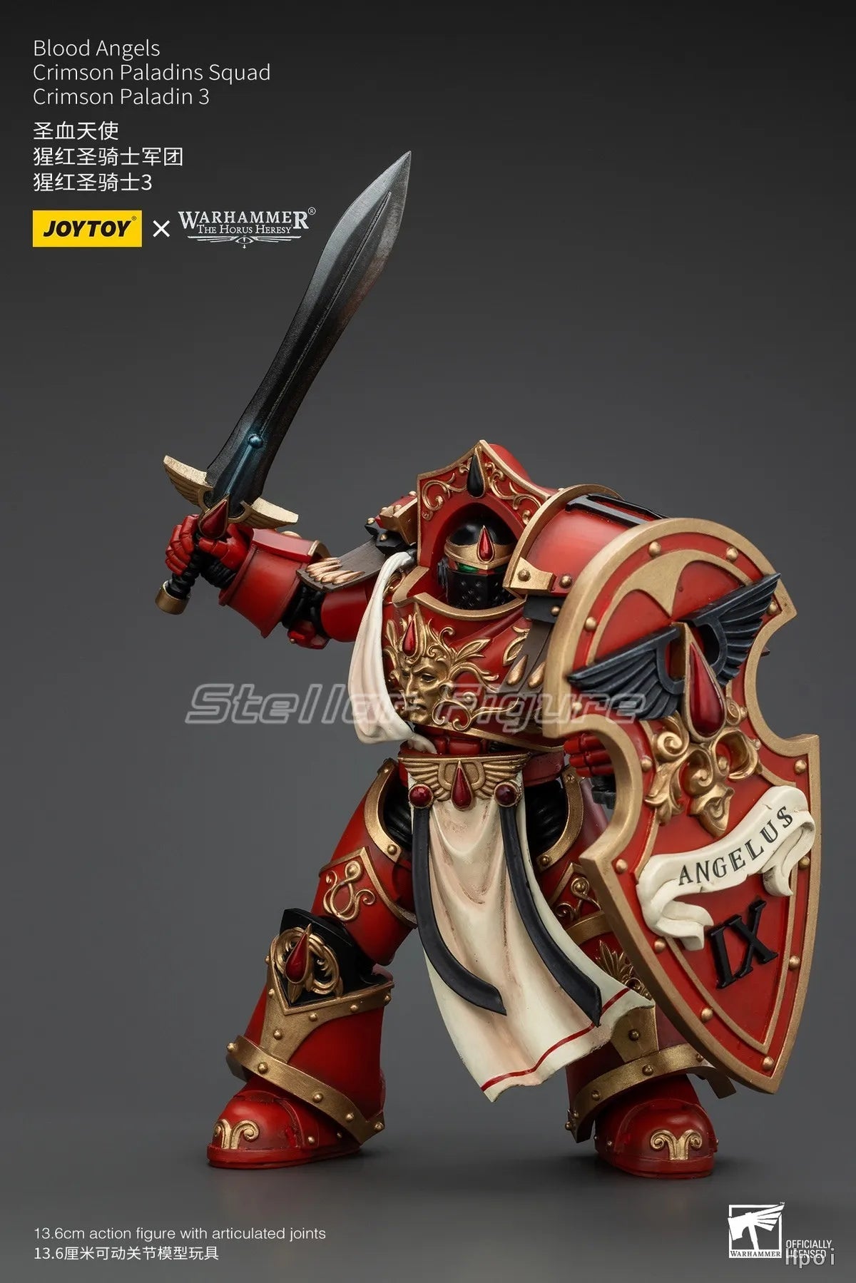 【SF】JOYTOY 1/18 Action Figure Warhammer 40K  Blood Angels Crimson Paladins Squad Crimson Paladin 3  Prime Model Toy Gift
