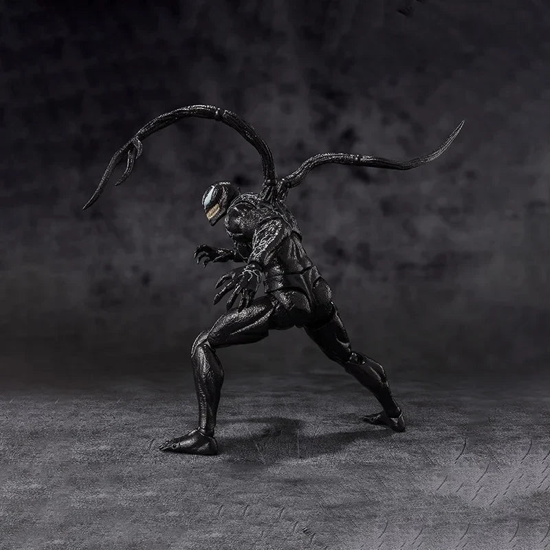 Original box Bandai SHF In shock MARVEL VENOM THE LAST DANCE Figure Finished Model kit  Anime full Action Toy Gift for kids set