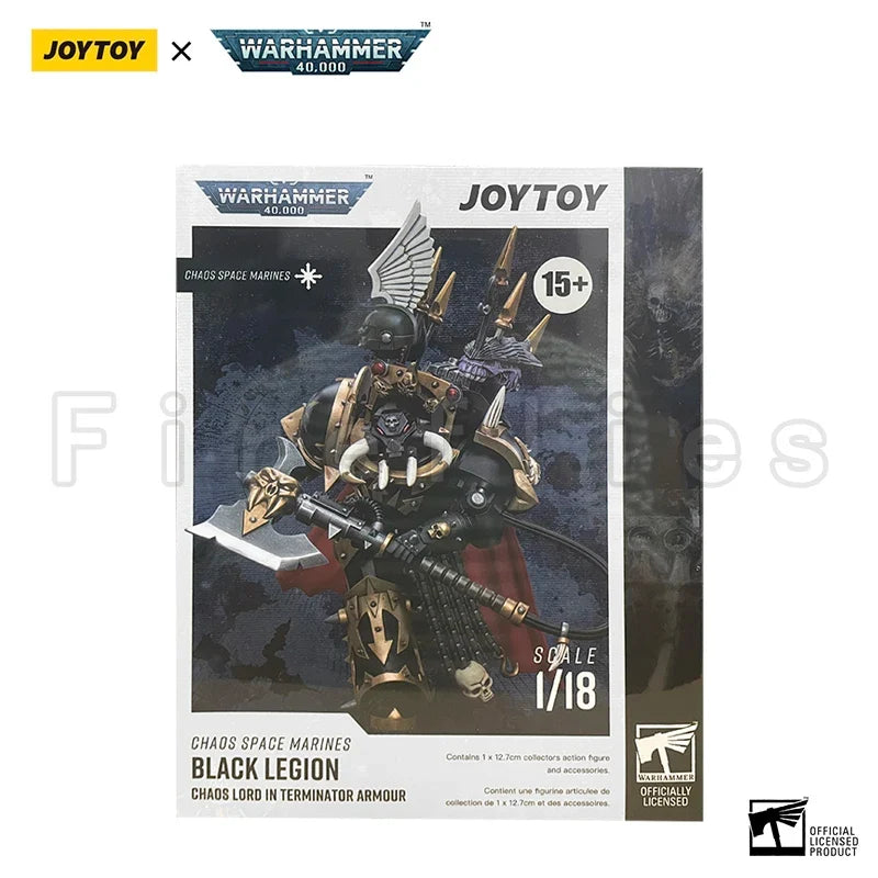 1/18 JOYTOY Action Figure 40K Black Legion Chaos Lord In Terminator Armour Anime Model Toy