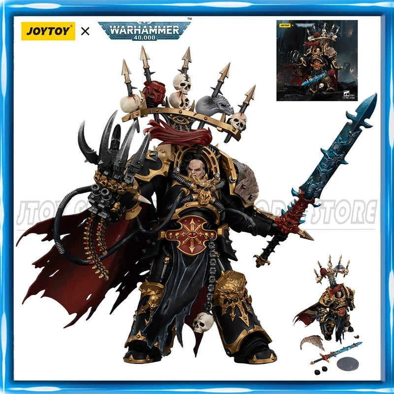 JOYTOY 1/18 Action Figure Warhammer 40K Black Legion Abaddon the Despoiler with Drach'nyen and the Talon of Horus figures Toys