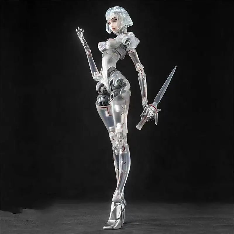 Sci-Fi Android Figure 1/12 AI Agent Femella C1 Action Figure Movable Joints Model Collectible GK Toy Desktop Ornament Anime Gift