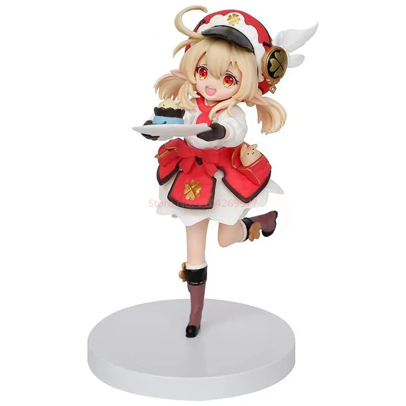Crimson Knight Klee Gk Action Figure Game Periphery Desktop Ornament 16cm Cute Coffee Shop Dessert Toy Collection Model Gift