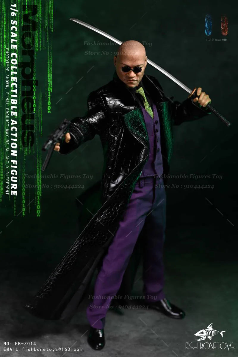 FISH BONETOYS 1/6 FB-Z014 Men Soldier Morpheus Yahya Abdul-Mateen II Dolls Full Set 12Inch Action Figure Body Best Collection
