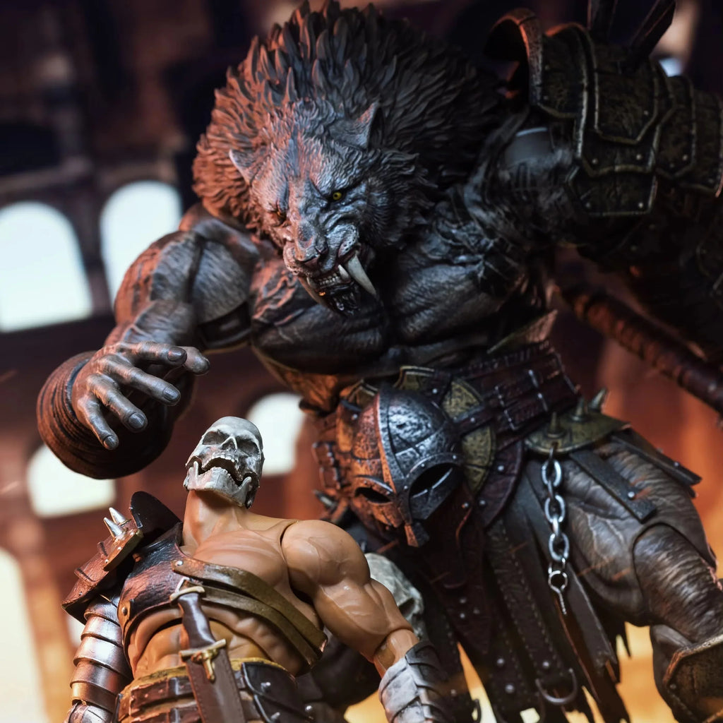 Original Xesray Gladiator Honor Battle Exhibition Limited Black Saber Toothed Tiger Action Figures Collection Model Gifts