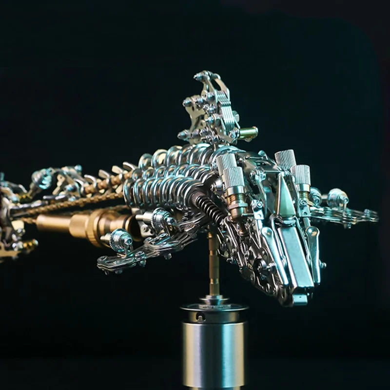 DIY Steam Punk 3D Metal Puzzle Stainless Steel Brass Screw Mechanical Assembly Whale Fish Animal Model Adult Boy Toys Gift