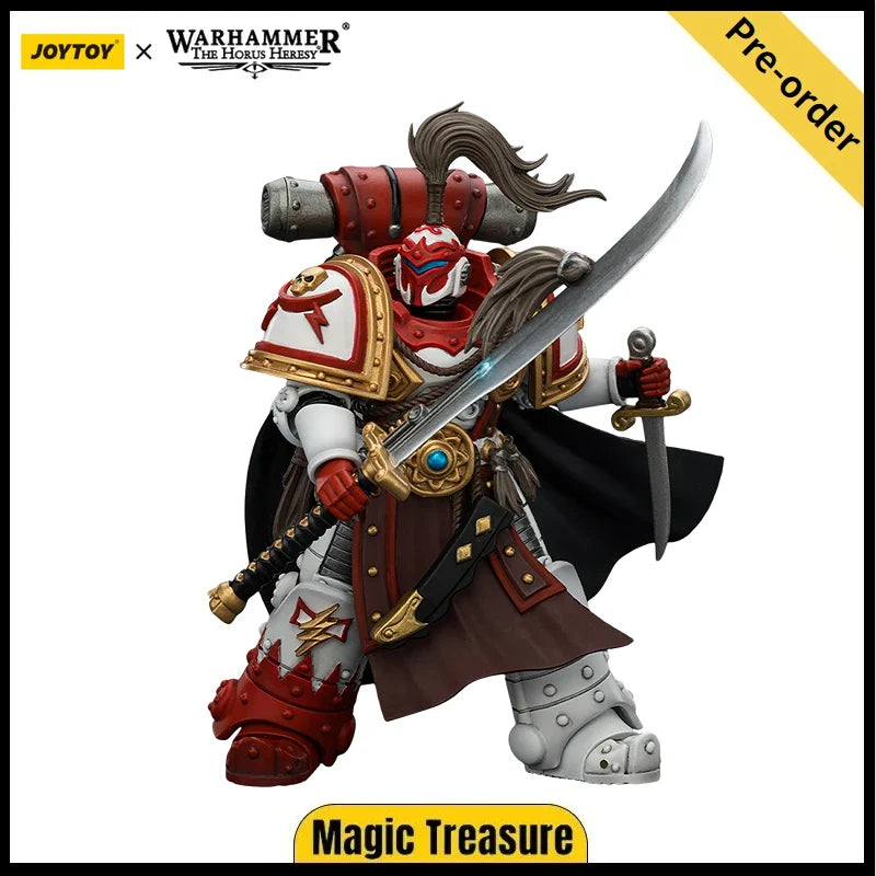 【Vorbestellung】JOYTOY Warhammer 40K White Scars Hibou Khan, Sucher der Sühne 1/18 Actionfigur Modell Spielzeug