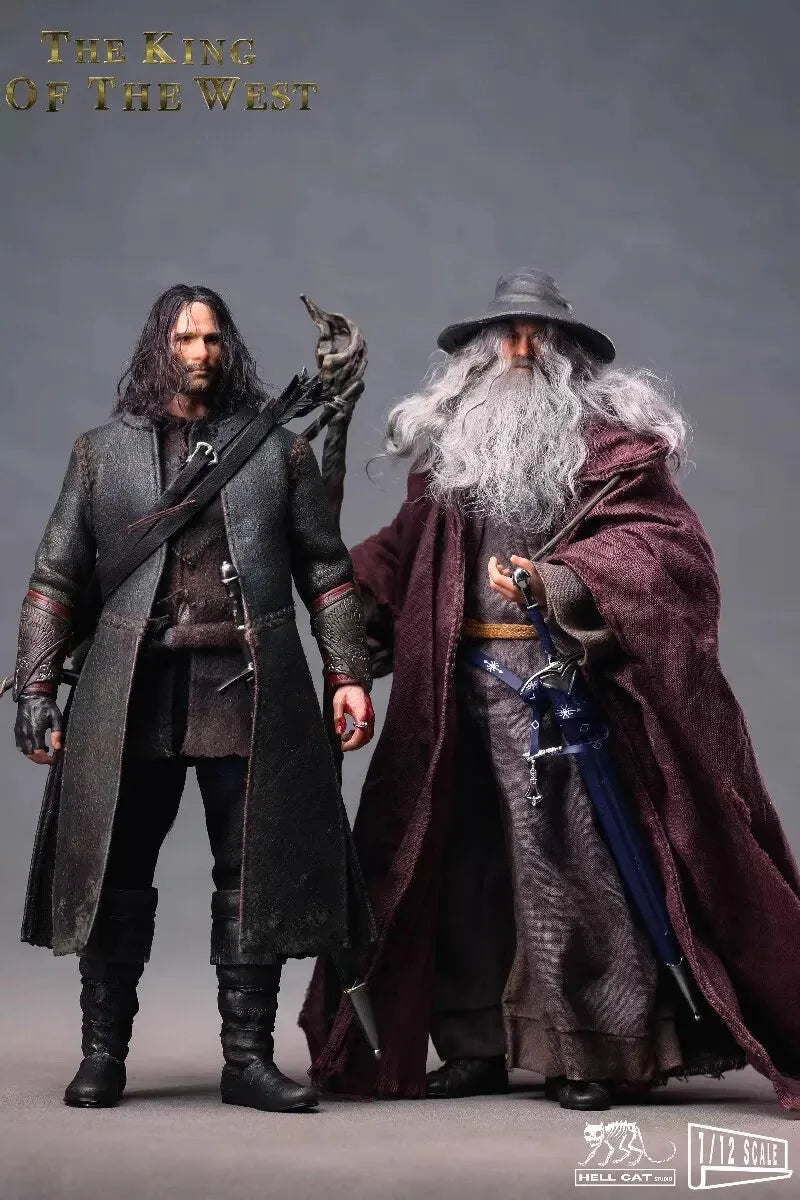 Hell Cat New 1/12 The King Of The West Action Figure 6-inch Aragorn Anime Figurine Soldier Statue Collectible Toys DYM202403