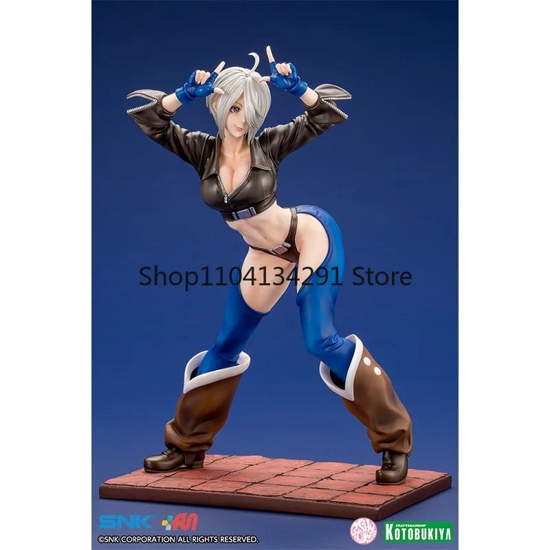 KOTOBUKIYA Original THEKINGO FFIGHTERS 2001 Anime Figure SNK Beauty Statue Angel Action Figure Toys for Kids Gift