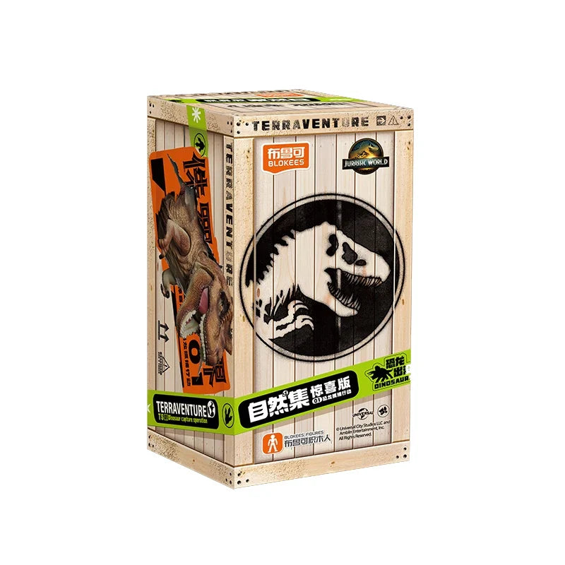 Original Blokees Jurassic World Terraventure Serie Bd.1 Blind Box Actionfiguren Tyrannosaurus Peripherie-Sammlung Jungen Geschenk