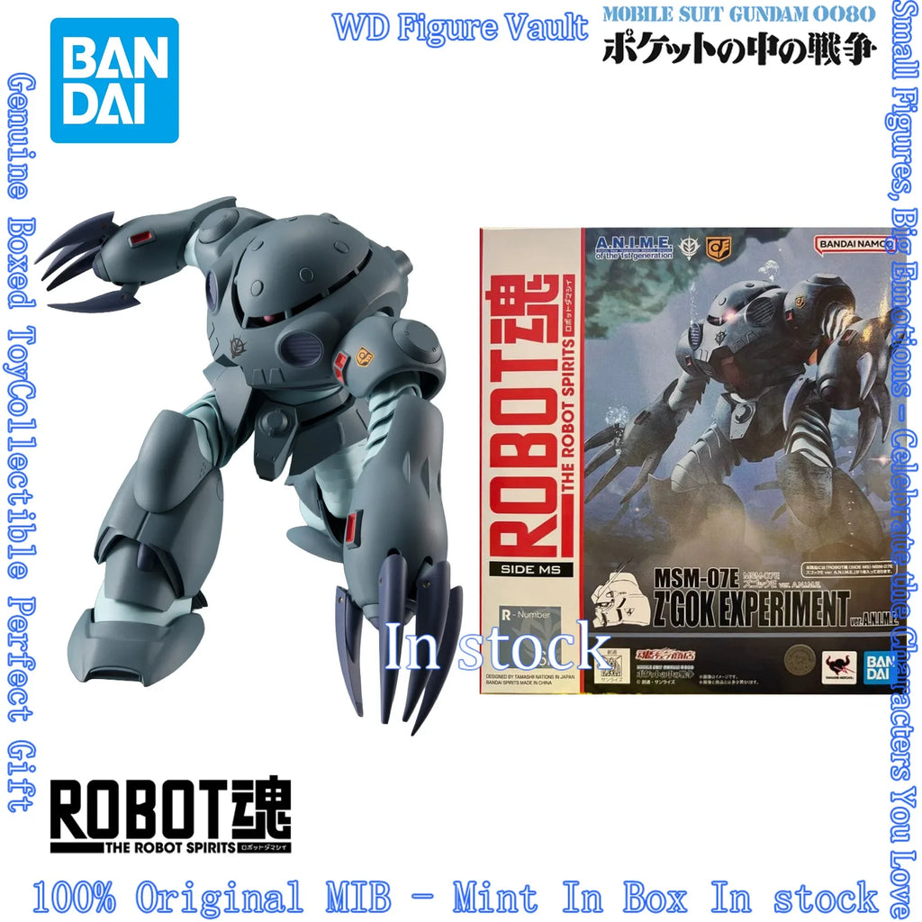 Auf Lager Bandai ROBOT SPIRITS SIDE MS MSM-07E Z’Gok E ver. A.N.I.M.EMobile Suit Gundam 0080 War in Your Pocket Spielzeuge