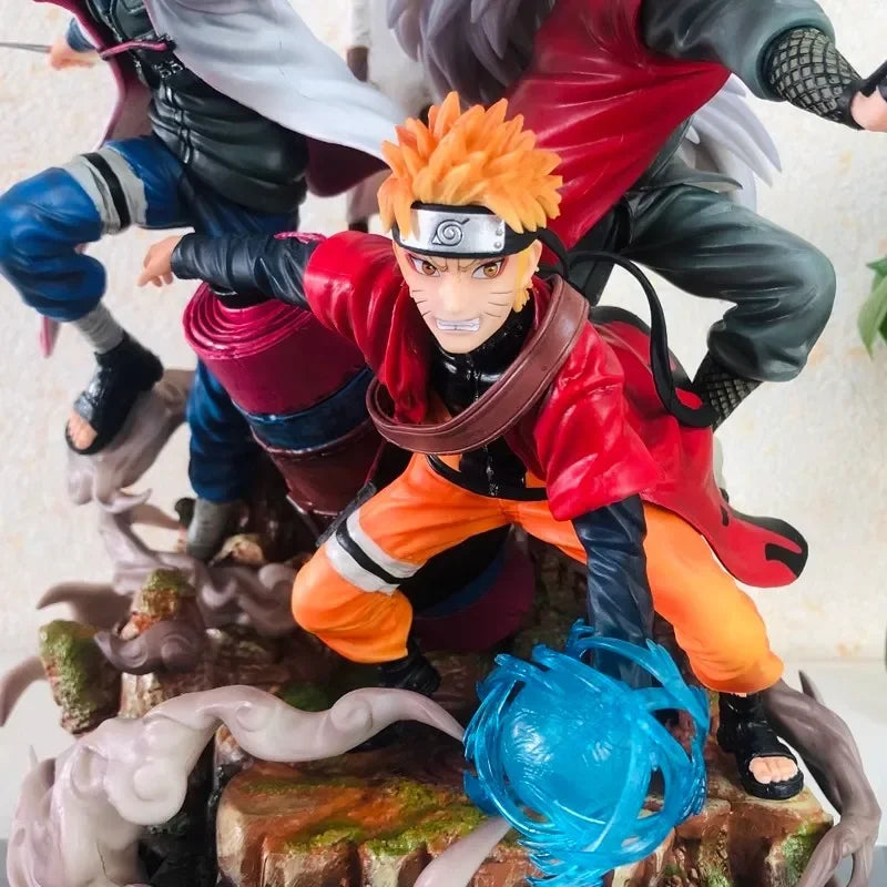 40cm Naruto Anime Figure Uzumaki Naruto Jiraiya Namikaze Minato statue Action Figure collect Pvc Model Doll Childrens Gift Toys