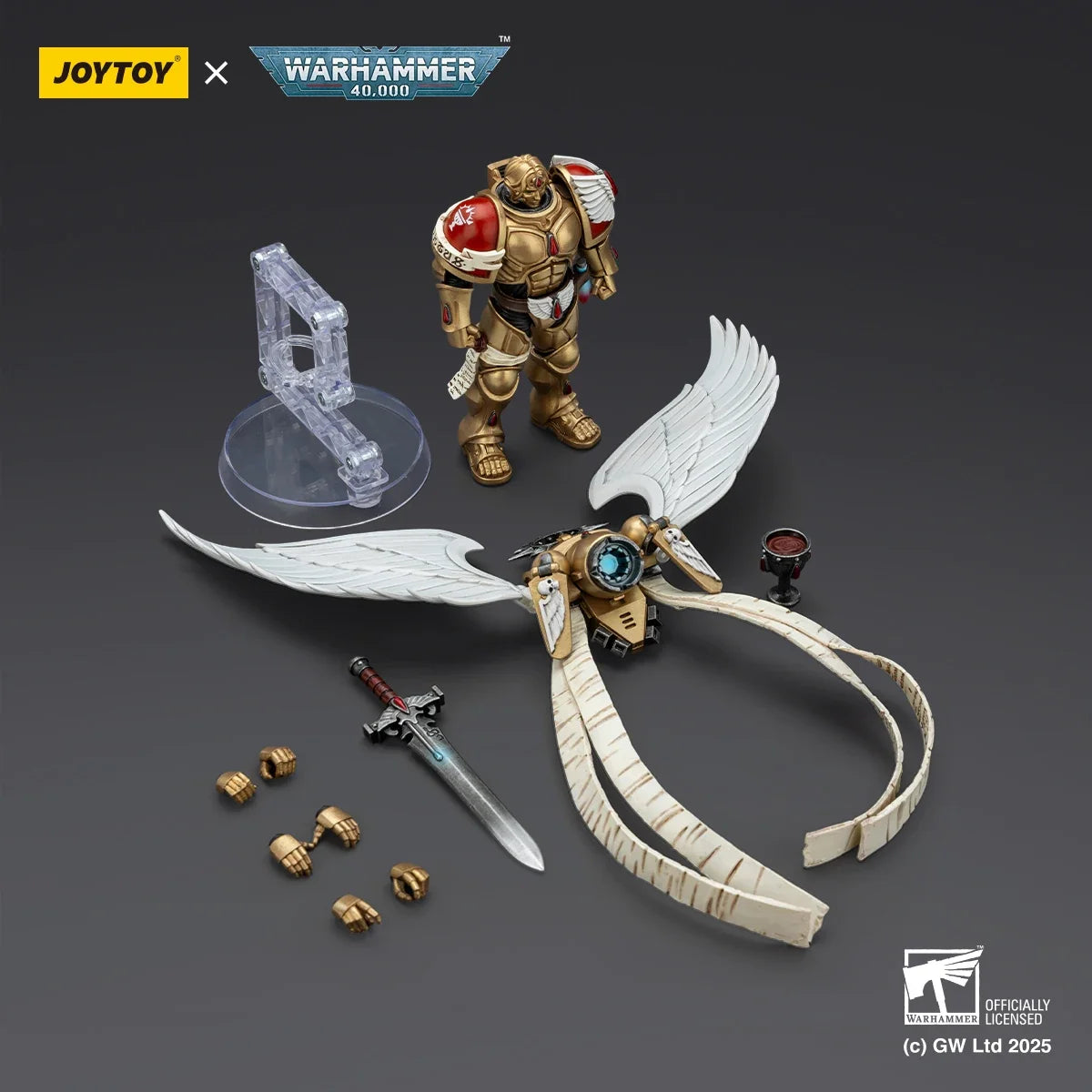 JOYTOY Warhammer 40K Action Figure 1/18 Blood Angels The Sanguinor With Encarmine Broadsword Collection Model Anime Figurine Toy