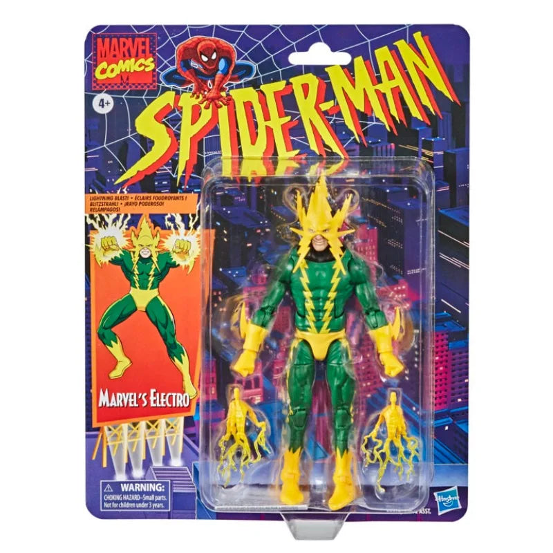 Original Hasbro Marvel Legends Spider-Man Carded Figur Electro Lightning Man 6-Zoll Actionfigur Spielzeug für Jungen Mädchen Geschenkmodell