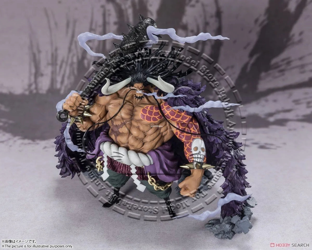 In Stock Original Genuine Bandai Statue Figuarts Zero ONE PIECE Kaido Metal Parts Translucent Effect  Collectible