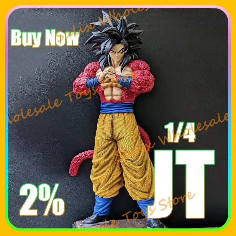 JT Statue 1/4 53cm 2% Dragon Ball Super Saiyan 4 Goku Dragon Ball Anime Figurine Collectible Gk Model Anime Action Figure Toys