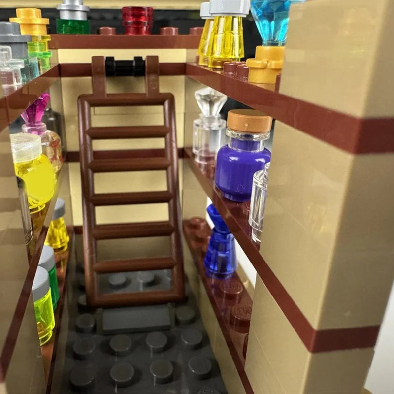 3607pcs MOC Magic School Modular Viaduct Entrance Hall DIY Building Blocks Model, Creative Assembly Toy for Kids and Collectors